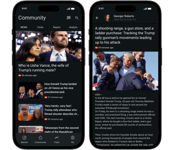 News and market intelligence in one software workspace
